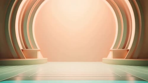Modern Abstract Arch Stage Background Animation