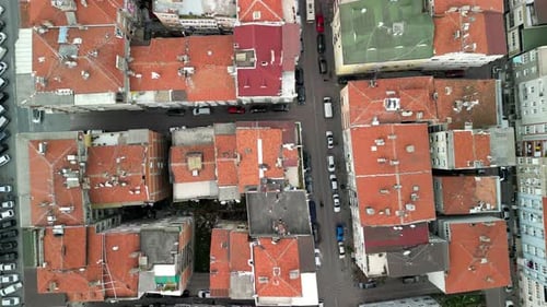 Two blocks of buildings closely constructed in Istanbul Turkey