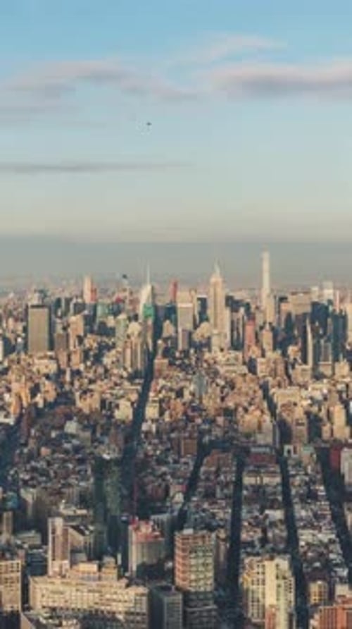 Vertical View Of New York Cityscape, USA