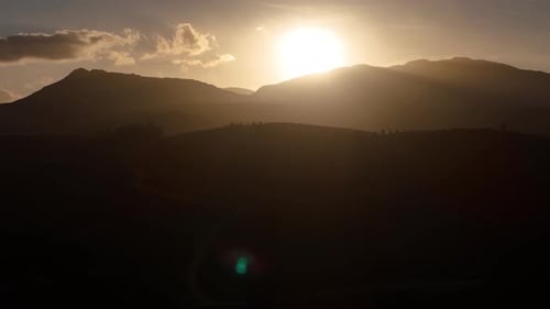 Mountains at Sunset or Sunrise