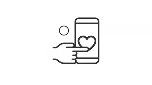 Animated Mobile Donation Linear Icon