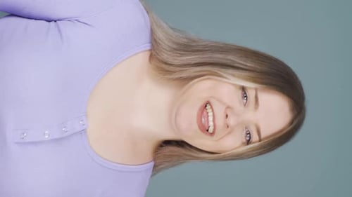 Smiling Young Woman Close-up Portrait