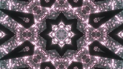 Shimmering Geometric Kaleidoscope Seamless Loop Background