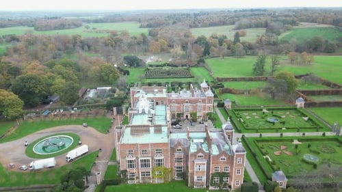 Vue aérienne du château anglais