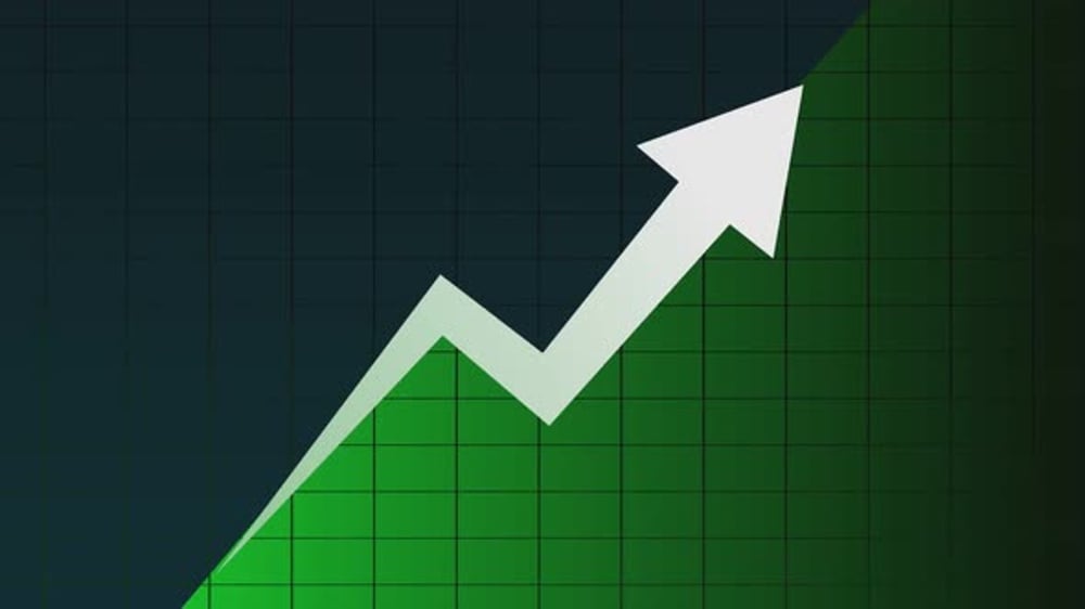 green arrow rising, green graph increasing animation 4k, Backgrounds ...