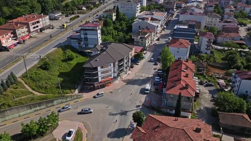 Aerial Drone Town