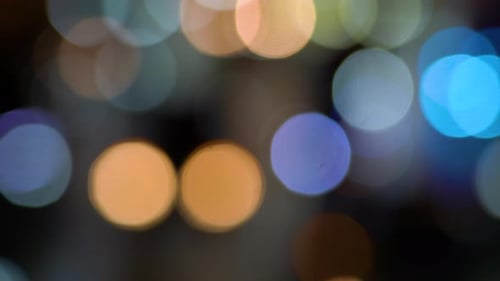 Vibrant Bokeh Lights Shimmering in the Night