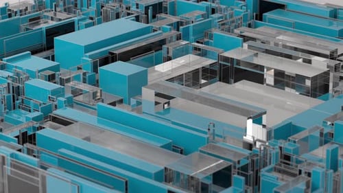 Animated 3D geometric loop background