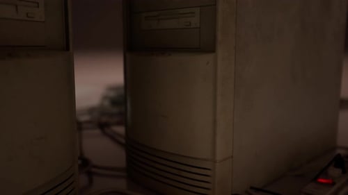 Computadora retro vintage y otros dispositivos