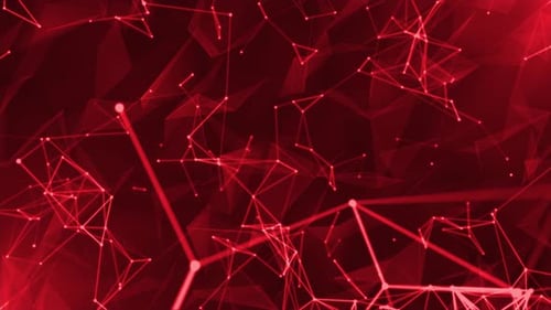 Plexus Futuristic Technology Background Red Loop V3