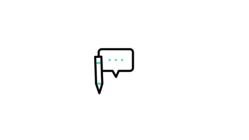Minimalist Animated Chat Message and Pencil Line Icon