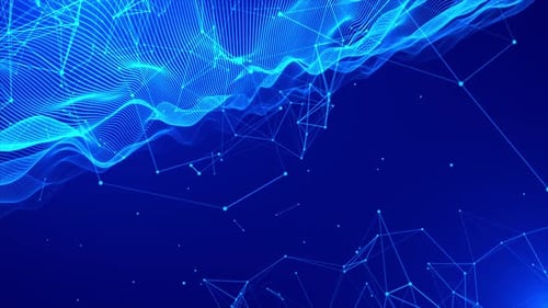 Plexus Technology Network Background Loop Blue V4