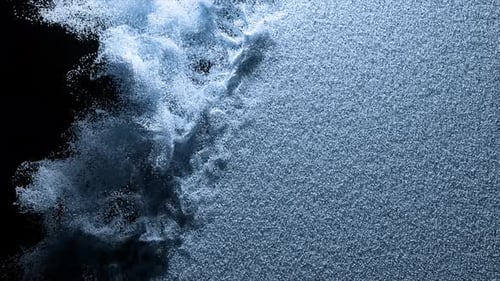 Abstract Blue Particle Dust Transition Effect