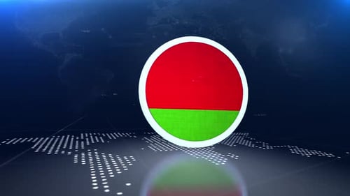 Futuristic News Opener with Global Map and Geometric Reveal