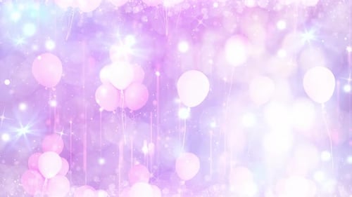 4K Valentine's Day Love Balloon Romantic Background