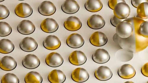 Dynamic Geometric Grid of Metallic Spheres