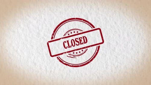 Closed Stamp Style Word