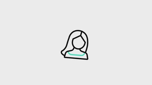 Minimalist Flat Design Person Icon Reveal