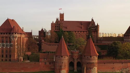 Aerial View of Malbork Castle, Poland