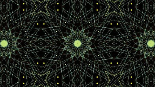 Dynamic Glowing Geometric Kaleidoscope Pattern Loop