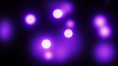 Abstract Purple Glowing Bokeh Lights Loop Background