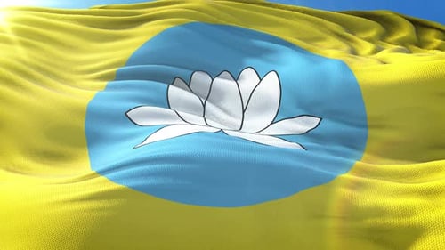 Agrandir le drapeau réaliste de Kalmoukie 4K