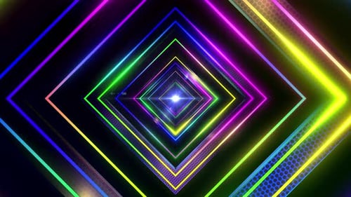 Glowing Neon Square