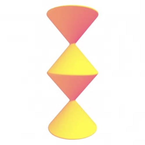 3D Yellow Cones Shape
