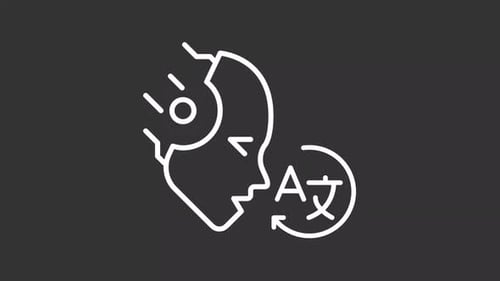 AI translates white line animation