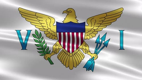 United States Virgin Islands Flag Realistic Waving Animation