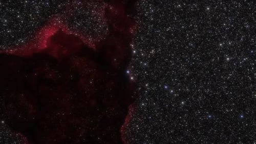 Red Nebula and Twinkling Stars Cosmic Background Loop