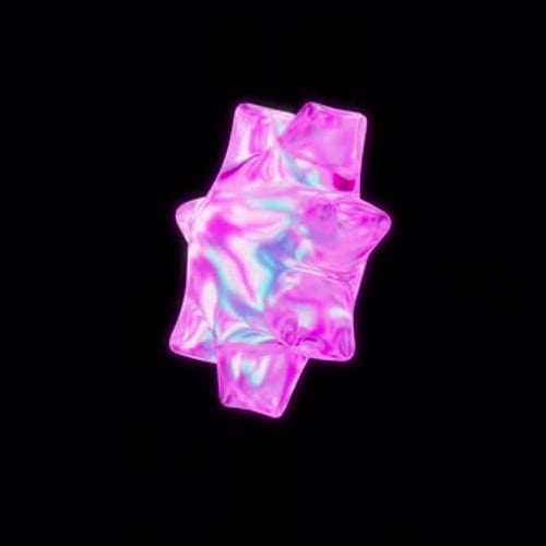 Futuristic Iridescent Morphing Abstract 3D Shape Loop