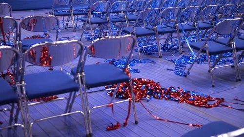 Shiny Chairs and Confetti Await Graduation Event
