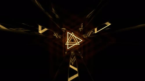 Light Orange Abstract Infinite Strobe Triangular Space Background Vj Loop In 4K