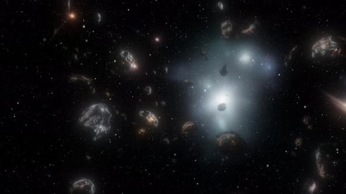 Flying Through an Asteroid Field in Deep Space