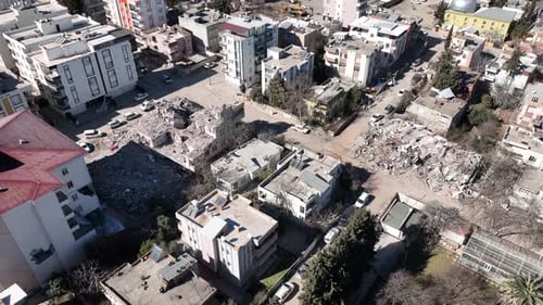 Luftbild des Erdbebens der Stadt Adiyaman