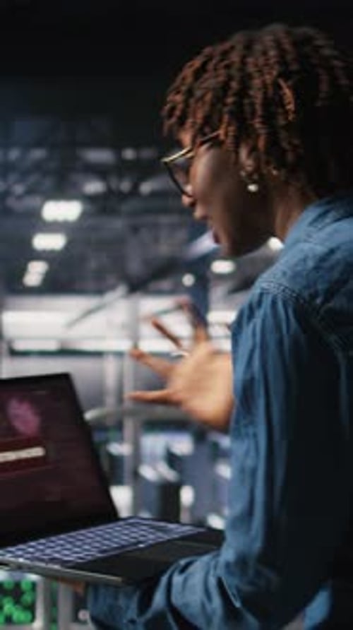 Vertical Video Data Center Programmer Panicking After Receiving Critical Error Popup