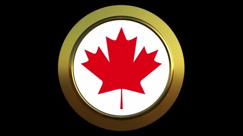 Canada Flag Alpha Animated Loop Background