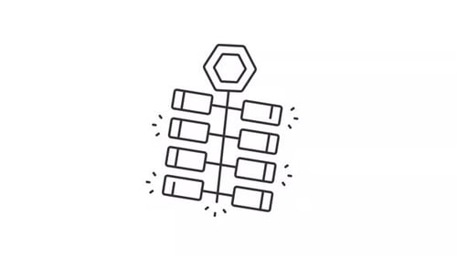 Animated Chinese firecrackers bunch line icon