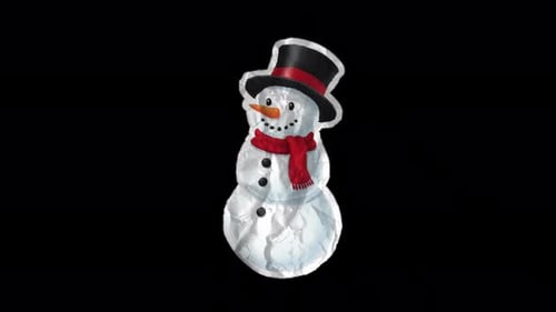 Christmas Snowman, Peel Off Sticker