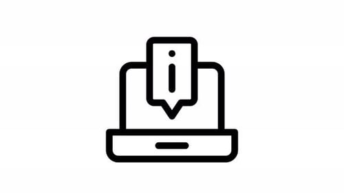 Animated Laptop Information Notification Icon