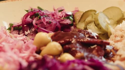 Close up of Middle Eastern Food Dish