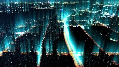 Panorama
urbain intelligent et connecté. Concept de réseau futuriste, technologie urbaine
.