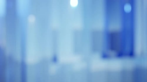 Blue Abstract Background Of Vast Digital Horizon With Glass Sheets