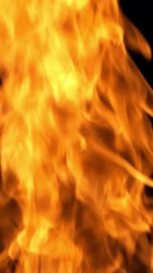 Vertikale Ansicht der echten Feuerflamme