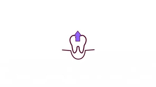 Animation des Symbols zur Zahnextraktion