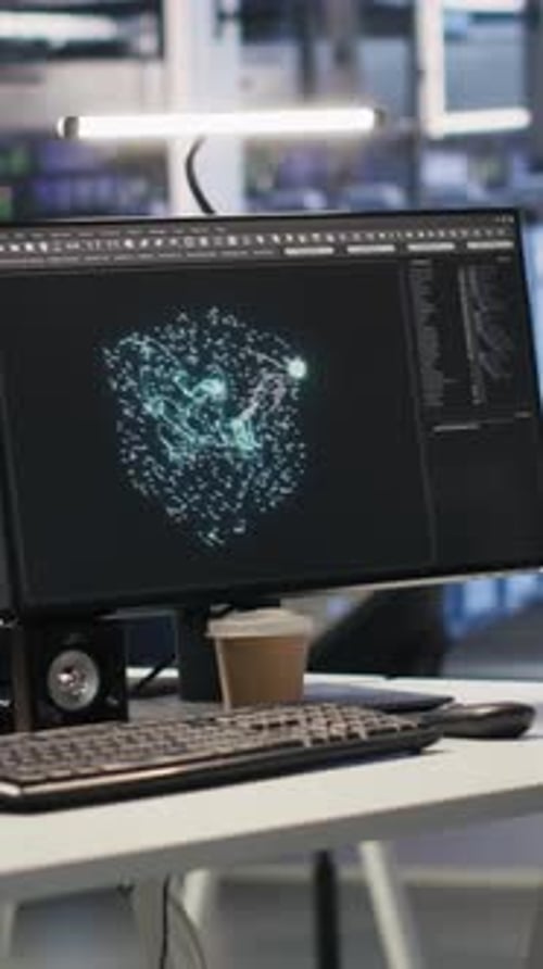 Vertical Video Data Center Workstation Equipped with Machine Learning Software