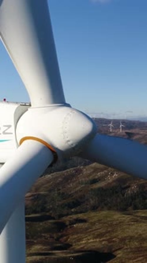 Vertical Video of Wind turbine