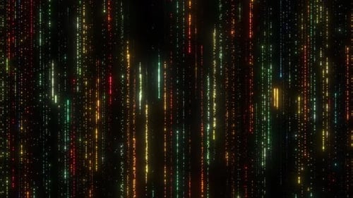 Computer-Big-Data-Bouncin und bewegte Animation. Übertragung großer Datenmengen, Hightech-Hintergrund, digital