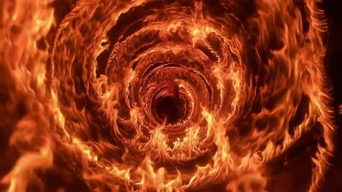 Fiery Tunnel Inferno Motion